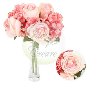 Pick Rosa e Ortensia rosa cm 35