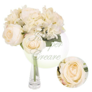Pick Rosa e Ortensia Bianco cm 35