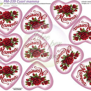 Pannello cm 40x50 Cuori mamma