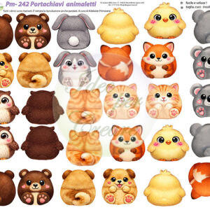 Pannello cm 40x50 Portachiavi animaletti