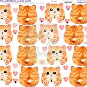 Pannello cm 40x50 Disco orario Gatto