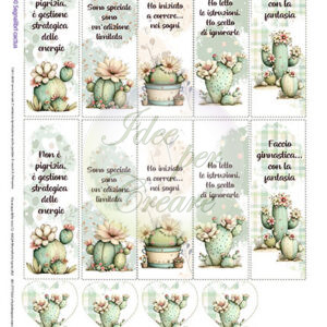 Carta Riso Sgnalibri Cactus