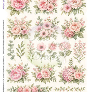 Carta Riso Fiori rosa