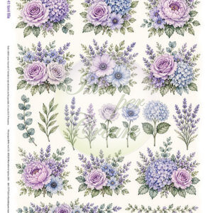 Carta Riso Fiori Lilla