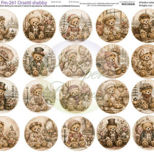 Pannello cm 40x50 Orsetti Shabby