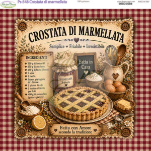 Pannello cm 25x25 Crostata di marmellata