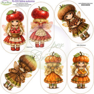 Pannello cm 25x25 Fatine Autunno