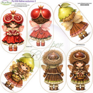 Pannello cm 25x25 Fatine Autunno 2