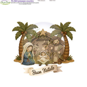 Pannello cm 25x25 Presepe Country